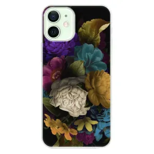 Odolné silikonové pouzdro iSaprio - Dark Flowers - iPhone 12 mini