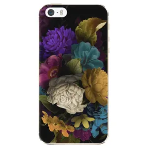 Odolné silikonové pouzdro iSaprio - Dark Flowers - iPhone 5/5S/SE