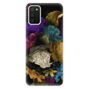 Odolné silikonové pouzdro iSaprio - Dark Flowers - Samsung Galaxy A02s