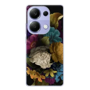 Odolné silikonové pouzdro iSaprio - Dark Flowers - Xiaomi Redmi Note 13 Pro