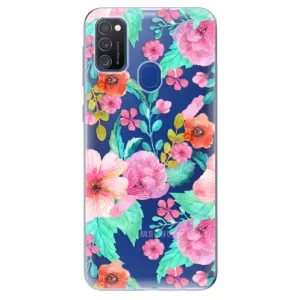 Odolné silikonové pouzdro iSaprio - Flower Pattern 01 - Samsung Galaxy M21