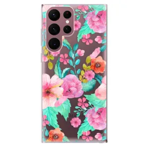 Odolné silikonové pouzdro iSaprio - Flower Pattern 01 - Samsung Galaxy S22 Ultra 5G