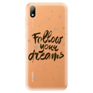 Odolné silikonové pouzdro iSaprio - Follow Your Dreams - black - Huawei Y5 2019