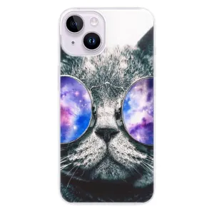 Odolné silikonové pouzdro iSaprio - Galaxy Cat - iPhone 14