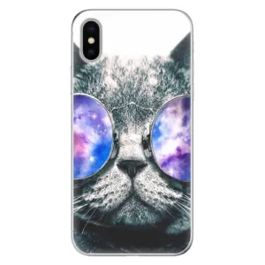 Odolné silikonové pouzdro iSaprio - Galaxy Cat - iPhone X