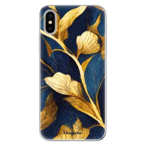 Odolné silikonové pouzdro iSaprio - Gold Leaves - iPhone X