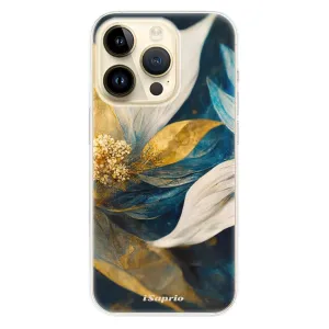 Odolné silikonové pouzdro iSaprio - Gold Petals - iPhone 14 Pro