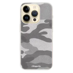 Odolné silikonové pouzdro iSaprio - Gray Camuflage 02 - iPhone 14 Pro