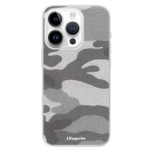 Odolné silikonové pouzdro iSaprio - Gray Camuflage 02 - iPhone 15 Pro