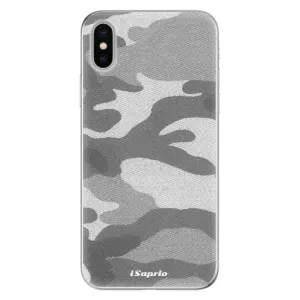 Odolné silikonové pouzdro iSaprio - Gray Camuflage 02 - iPhone X