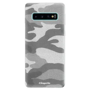 Odolné silikonové pouzdro iSaprio - Gray Camuflage 02 - Samsung Galaxy S10