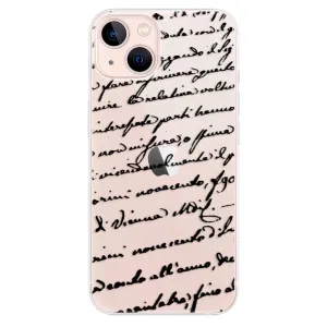 Odolné silikonové pouzdro iSaprio - Handwriting 01 - black - iPhone 13