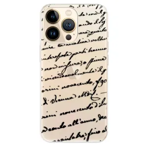 Odolné silikonové pouzdro iSaprio - Handwriting 01 - black - iPhone 13 Pro