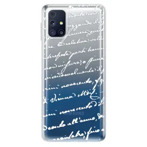 Odolné silikonové pouzdro iSaprio - Handwriting 01 - white - Samsung Galaxy M31s