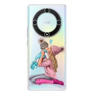 Odolné silikonové pouzdro iSaprio - Kissing Mom - Blond and Boy - Honor Magic5 Lite 5G
