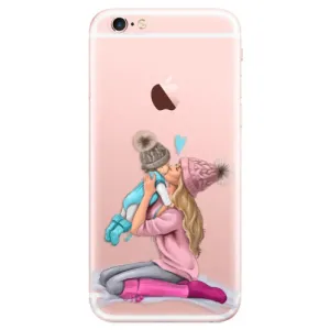 Odolné silikonové pouzdro iSaprio - Kissing Mom - Blond and Boy - iPhone 6 Plus/6S Plus