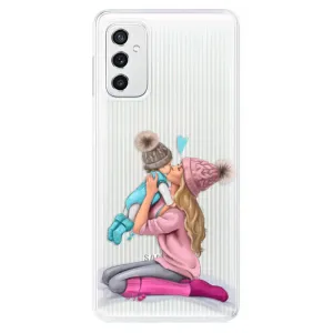 Odolné silikonové pouzdro iSaprio - Kissing Mom - Blond and Boy - Samsung Galaxy M52 5G