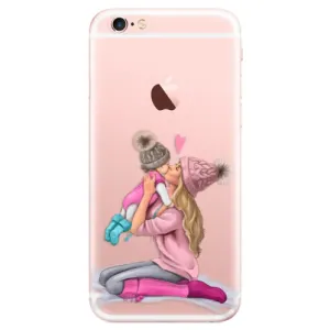 Odolné silikonové pouzdro iSaprio - Kissing Mom - Blond and Girl - iPhone 6 Plus/6S Plus