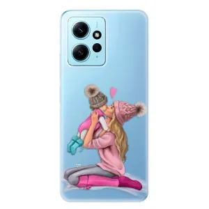 Odolné silikonové pouzdro iSaprio - Kissing Mom - Blond and Girl - Xiaomi Redmi Note 12 5G