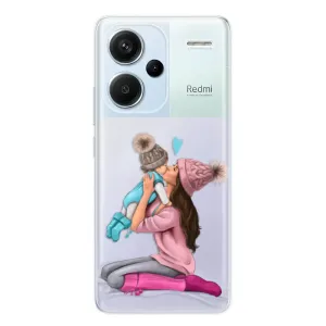 Odolné silikonové pouzdro iSaprio - Kissing Mom - Brunette and Boy - Xiaomi Redmi Note 13 Pro+ 5G