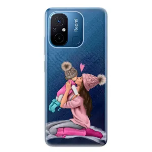 Odolné silikonové pouzdro iSaprio - Kissing Mom - Brunette and Girl - Xiaomi Redmi 12C