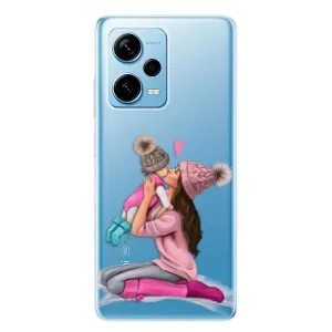 Odolné silikonové pouzdro iSaprio - Kissing Mom - Brunette and Girl - Xiaomi Redmi Note 12 Pro 5G / Poco X5 Pro 5G