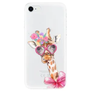 Odolné silikonové pouzdro iSaprio - Lady Giraffe - iPhone SE 2020