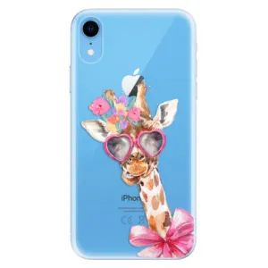 Odolné silikonové pouzdro iSaprio - Lady Giraffe - iPhone XR