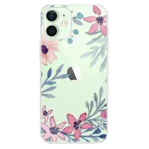 Odolné silikonové pouzdro iSaprio - Leaves and Flowers - iPhone 12 mini