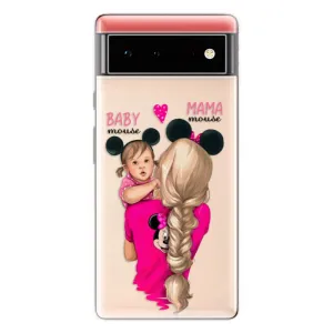 Odolné silikonové pouzdro iSaprio - Mama Mouse Blond and Girl - Google Pixel 6 5G