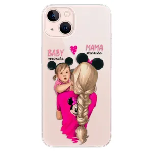 Odolné silikonové pouzdro iSaprio - Mama Mouse Blond and Girl - iPhone 13