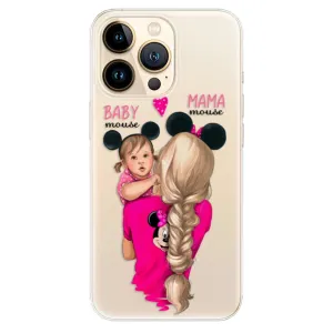 Odolné silikonové pouzdro iSaprio - Mama Mouse Blond and Girl - iPhone 13 Pro