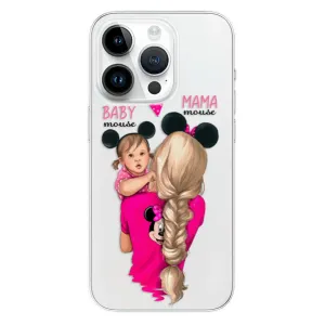 Odolné silikonové pouzdro iSaprio - Mama Mouse Blond and Girl - iPhone 15 Pro