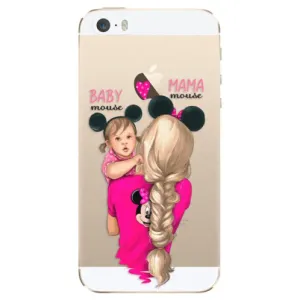 Odolné silikonové pouzdro iSaprio - Mama Mouse Blond and Girl - iPhone 5/5S/SE
