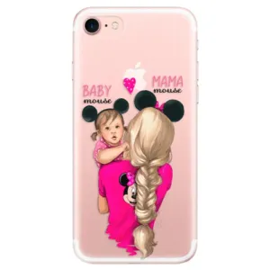 Odolné silikonové pouzdro iSaprio - Mama Mouse Blond and Girl - iPhone 7