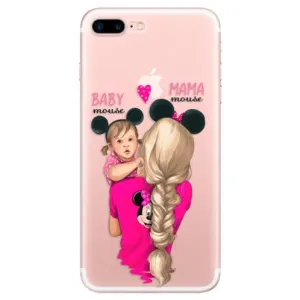 Odolné silikonové pouzdro iSaprio - Mama Mouse Blond and Girl - iPhone 7 Plus