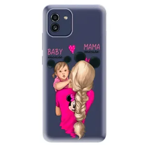 Odolné silikonové pouzdro iSaprio - Mama Mouse Blond and Girl - Samsung Galaxy A03