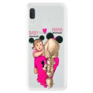 Odolné silikonové pouzdro iSaprio - Mama Mouse Blond and Girl - Samsung Galaxy A20e