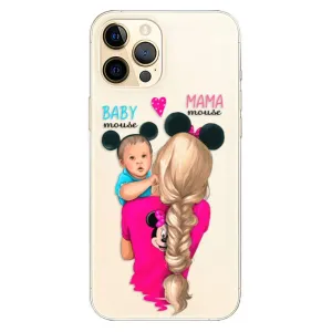 Odolné silikonové pouzdro iSaprio - Mama Mouse Blonde and Boy - iPhone 12 Pro