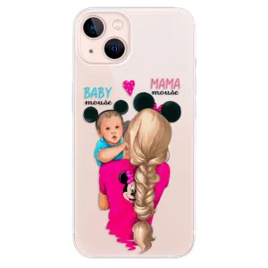 Odolné silikonové pouzdro iSaprio - Mama Mouse Blonde and Boy - iPhone 13