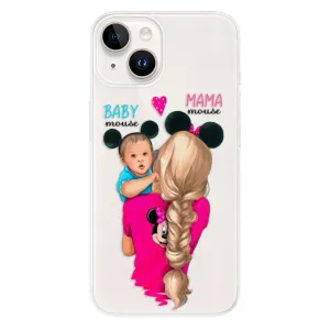 Odolné silikonové pouzdro iSaprio - Mama Mouse Blonde and Boy - iPhone 15