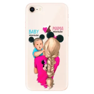 Odolné silikonové pouzdro iSaprio - Mama Mouse Blonde and Boy - iPhone 8
