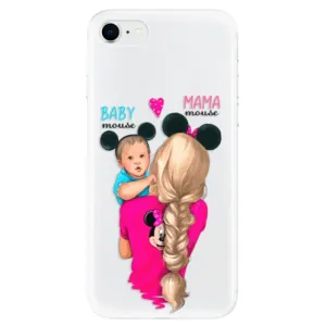 Odolné silikonové pouzdro iSaprio - Mama Mouse Blonde and Boy - iPhone SE 2020