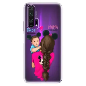 Odolné silikonové pouzdro iSaprio - Mama Mouse Brunette and Boy - Honor 20 Pro