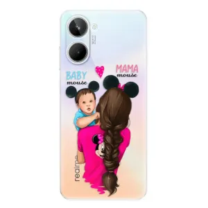 Odolné silikonové pouzdro iSaprio - Mama Mouse Brunette and Boy - Realme 10