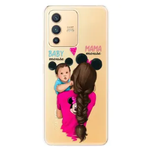 Odolné silikonové pouzdro iSaprio - Mama Mouse Brunette and Boy - Vivo V23 5G