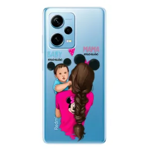Odolné silikonové pouzdro iSaprio - Mama Mouse Brunette and Boy - Xiaomi Redmi Note 12 Pro+ 5G