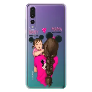Odolné silikonové pouzdro iSaprio - Mama Mouse Brunette and Girl - Huawei P20 Pro