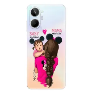 Odolné silikonové pouzdro iSaprio - Mama Mouse Brunette and Girl - Realme 10