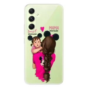 Odolné silikonové pouzdro iSaprio - Mama Mouse Brunette and Girl - Samsung Galaxy A54 5G